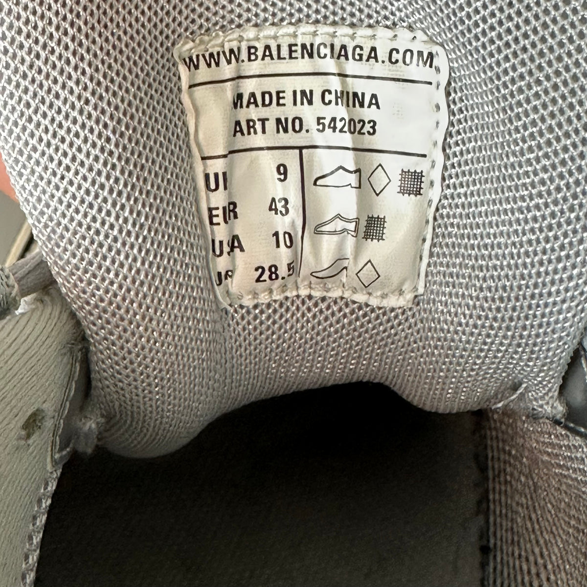 Balenciaga Track Runner Silver Sneaker Sz 10 (43)