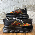 Versace Chain Reaction Barocco Print Black Sneaker Sz 10 (43)