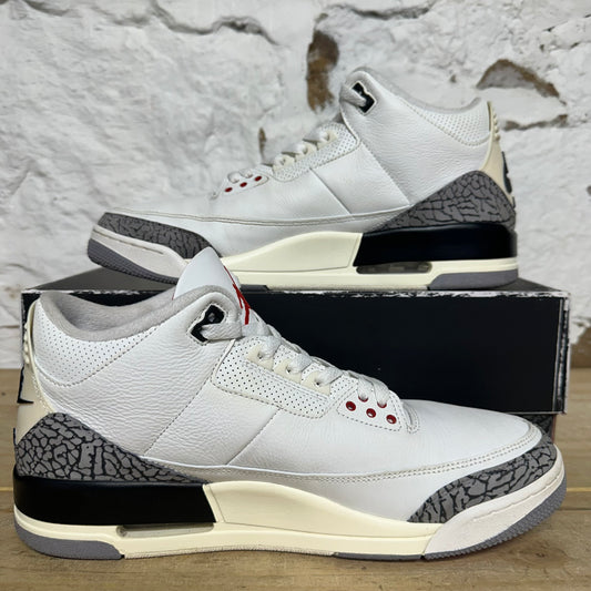Air Jordan 3 Reimagined White Cement Sz 12.5