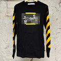 Off White Painting Black L/S T-Shirt Sz S
