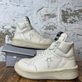 Rick Owens High TURBOWPN White Cream Sneaker Sz 8.5