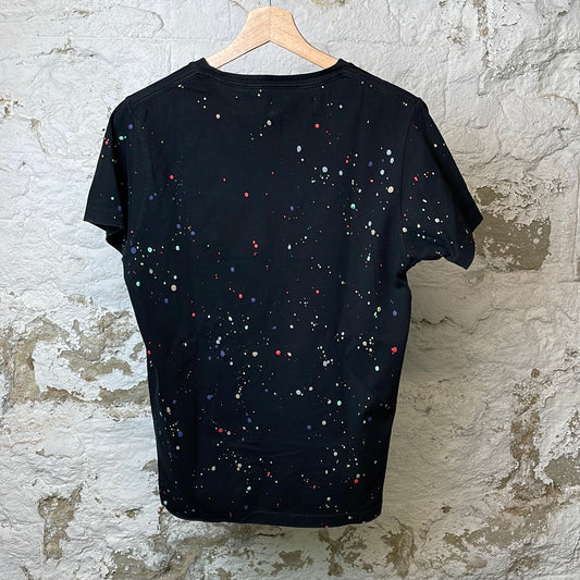 Off White Multi Color Paint Splatter T-shirt Sz M
