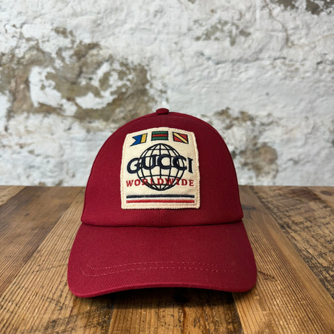 Gucci Worldwide White Patch Red Hat