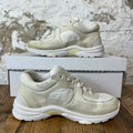 Chanel White CC Cream Suede White Sneaker Sz 4.5 (36)