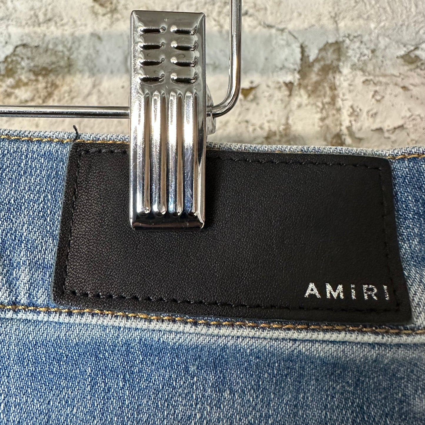 Amiri MX1 Black Multicolor Paisley Blue Denim Jeans Sz 32