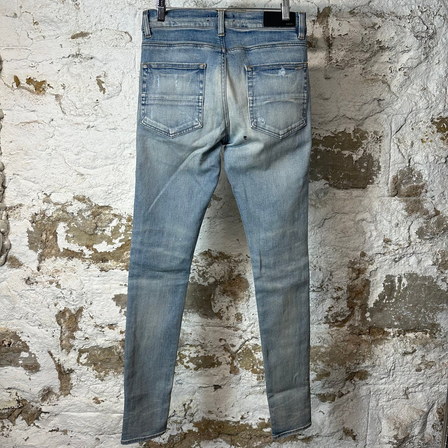 Amiri MX1 Blue Paisley Blue Denim Jeans Sz 29