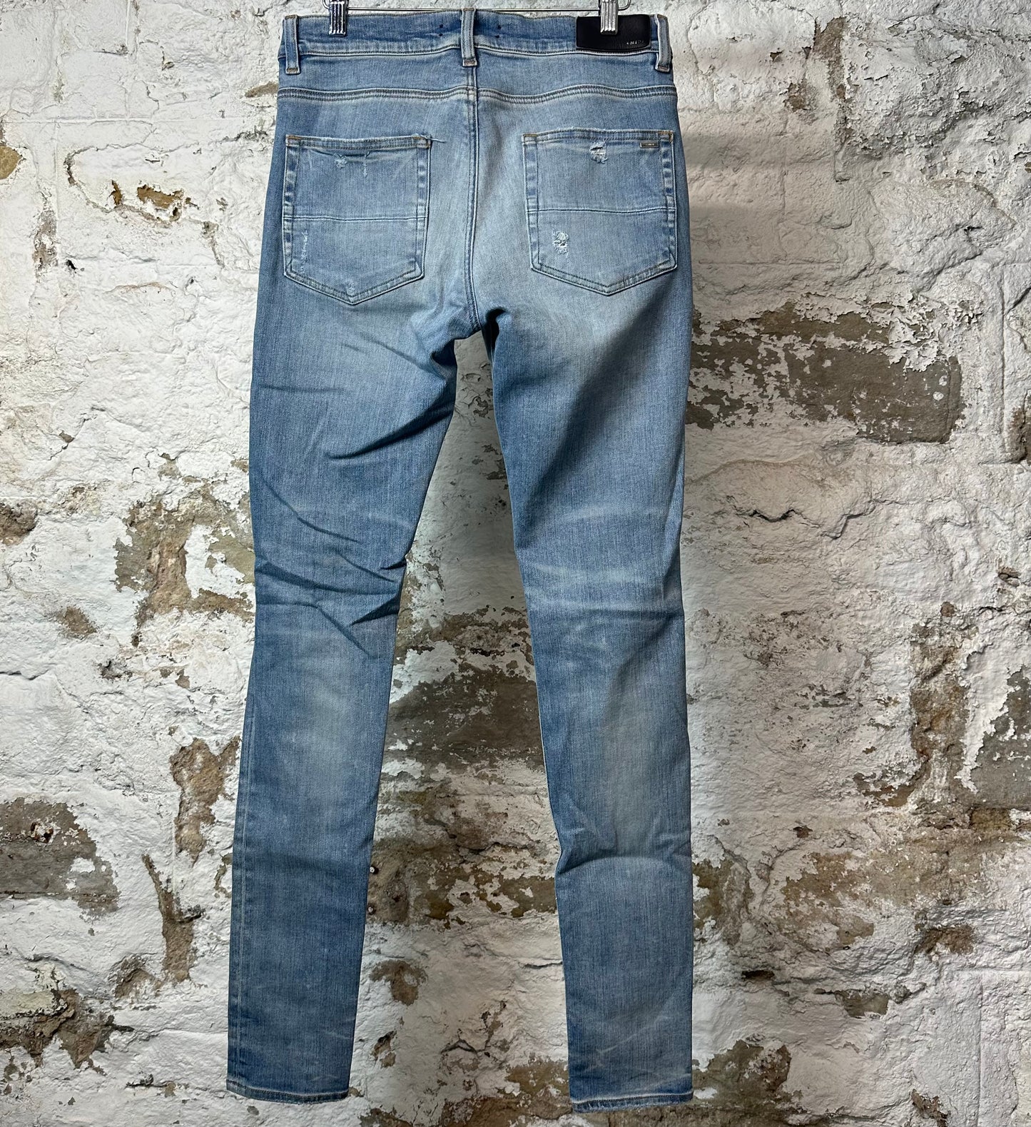 Amiri MX1 Pink Tye Dye Blue Denim Jeans Sz 31