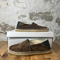 Gucci GG Square Printed Espadrilles Loafer Sz 9