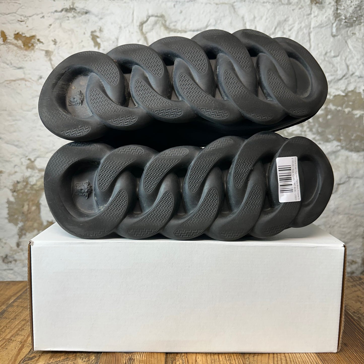 Versace Chain Reaction Triple Black Sneaker Sz 12 (45)