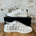 MCM White Visetos Monogram Sneaker Sz 10 (43) DS