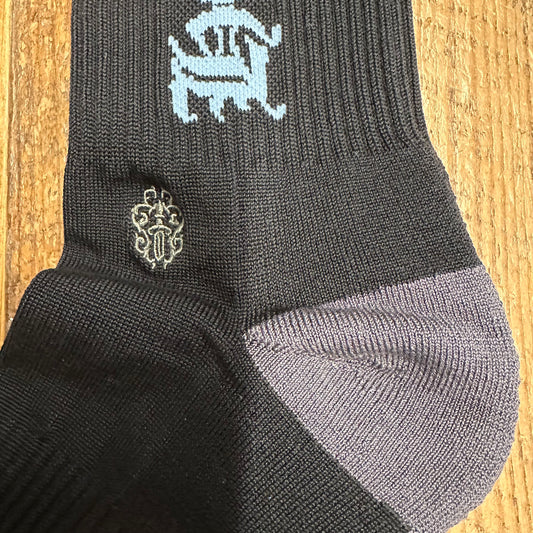 Chrome Hearts Blue Spell Black Socks DS