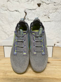 Nike Vapormax 2021 Flyknit Grey Liquid Lime Sz 9