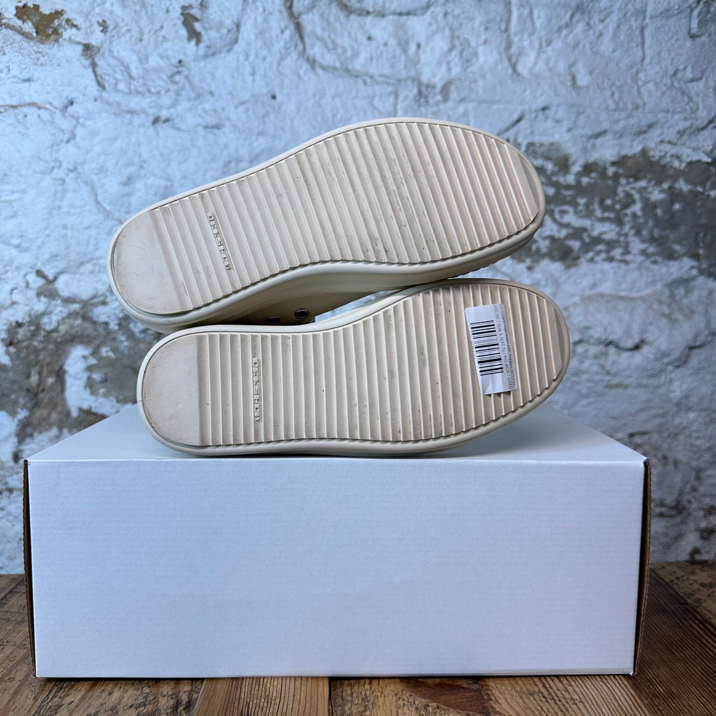 Rick Owens High Pearl Milk Sneaker Sz 5.5 (37.5)