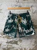 Rhude White Spell Green Shorts Sz S DS