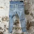 Amiri Starburst Spell Blue Denim Jeans Sz 30