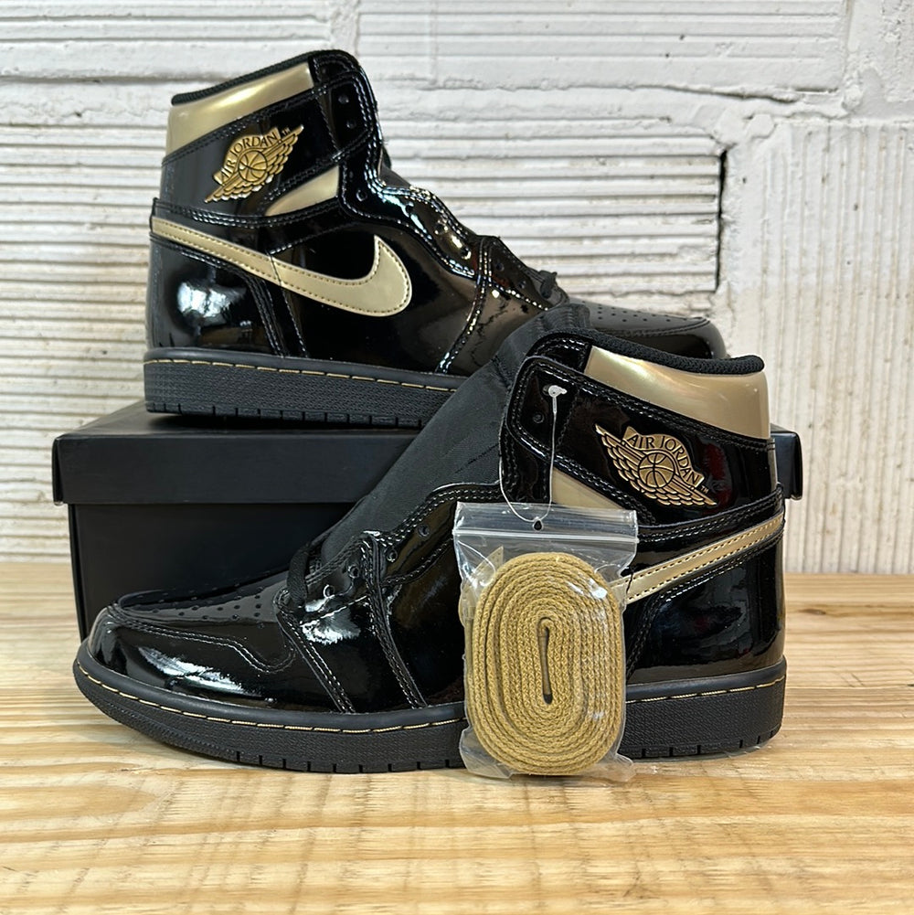 Air Jordan 1 High Black Metallic Gold (2020) Sz 9 DS