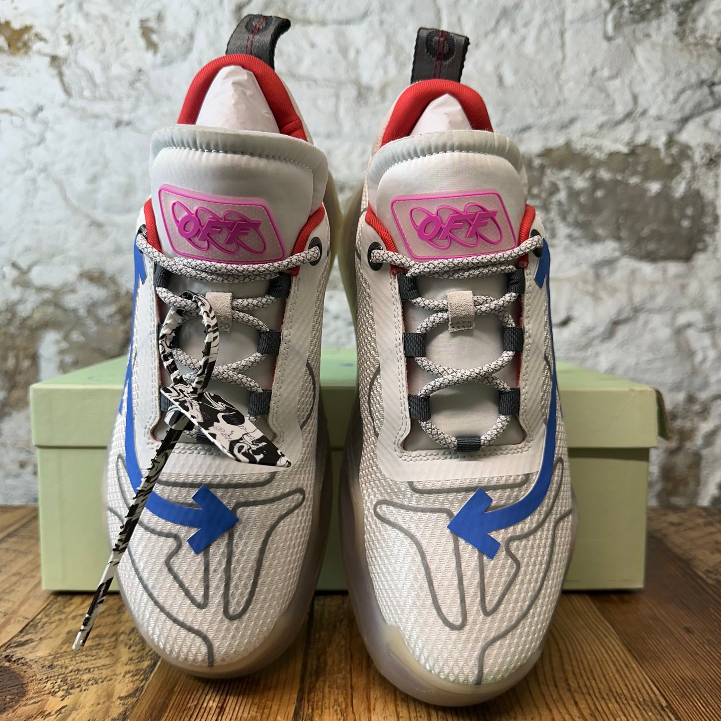 Off-White ODSY 1000 Blue White Mesh Sneaker Sz 10 (43) DS