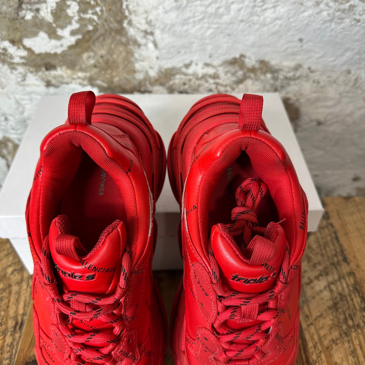 Balenciaga Triple S Black Spell Red Sneaker Sz 10 (43)