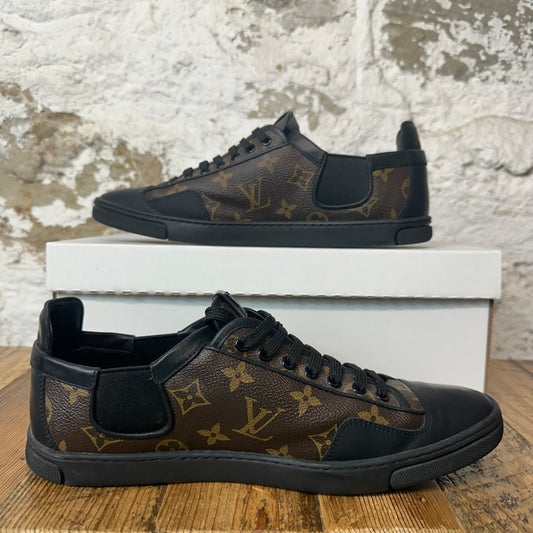 Louis Vuitton Slalom Brown Monogram Black Sneaker Sz 9.5 (8LV) No Box