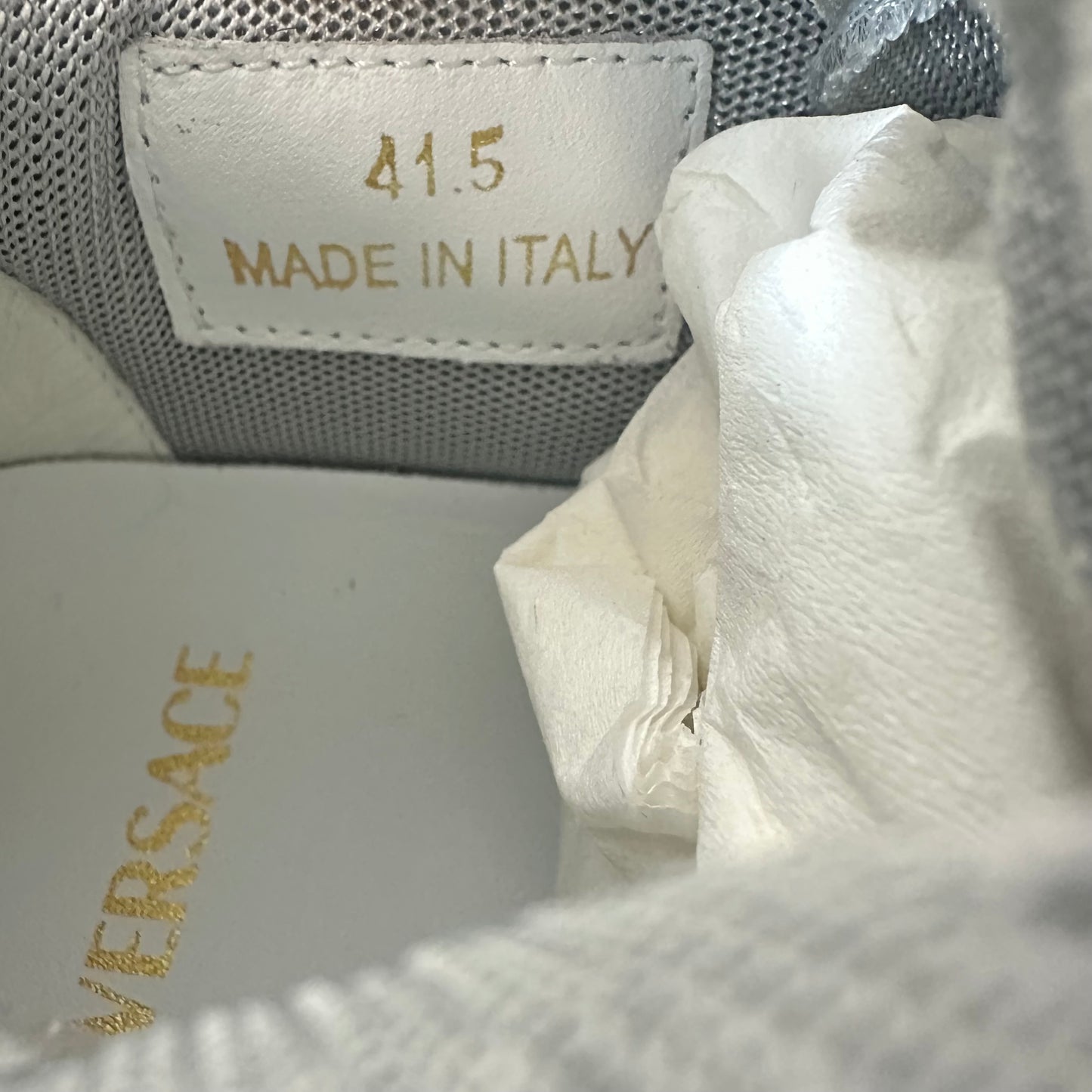 Versace Medusa Logo White Sneaker Sz 8.5 (41.5) DS