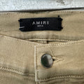 Amiri MX1 Tan Leather Tan Denim Jeans Sz 31
