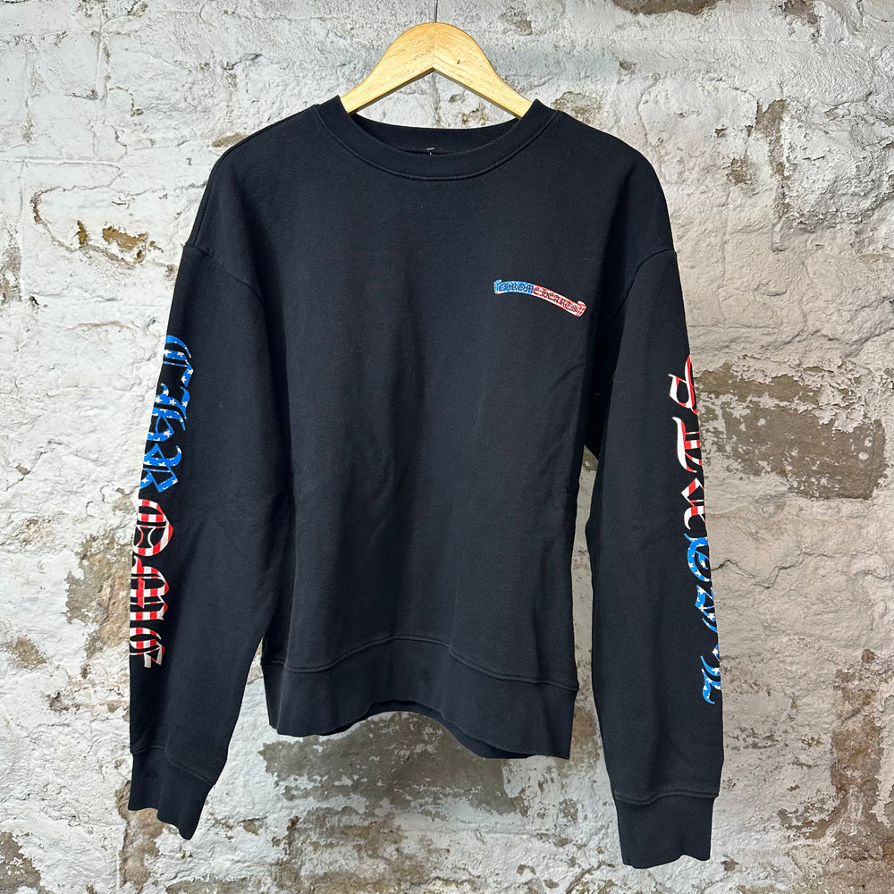 Chrome Hearts Matty Boy USA Scroll Crewneck Black Sz M