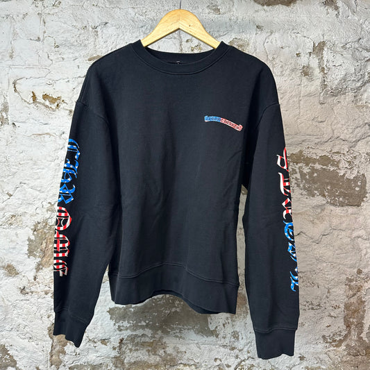 Chrome Hearts Matty Boy USA Scroll Crewneck Black Sz M