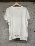 Off White Cut Off White T-Shirt Sz M