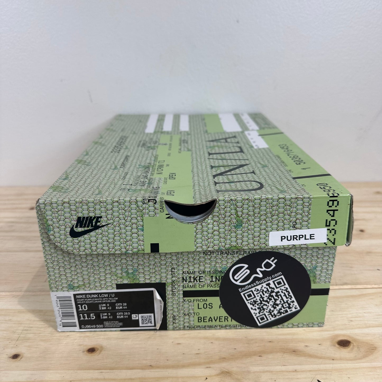 Nike Dunk Low Union Passport Court Purple Sz 10