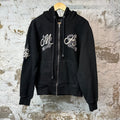 Amiri Music Club Zip Up Hoodie Black Sz S