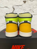 Air Jordan 1 High White Black Volt University Gold Sz 9