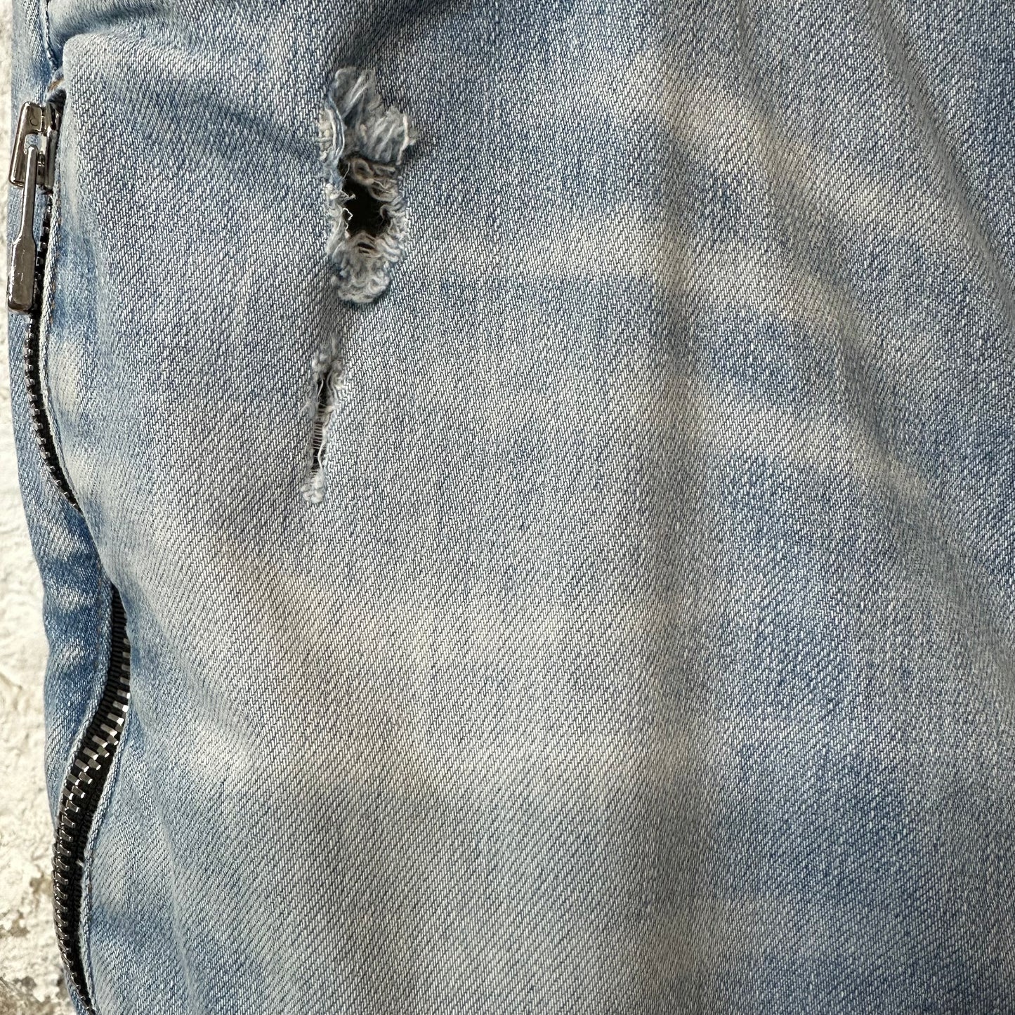 Amiri MX2 Multicolor Flannel Blue Denim Jeans Sz 32