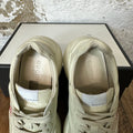 Gucci Rython Red Logo Cream Sneaker Sz 7