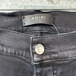 Amiri MX1 Camo Patch Black Denim Jeans Sz 33