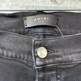 Amiri MX1 Camo Patch Black Denim Jeans Sz 33