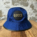 Gucci Blue GG Monogram Bucket Hat Sz S