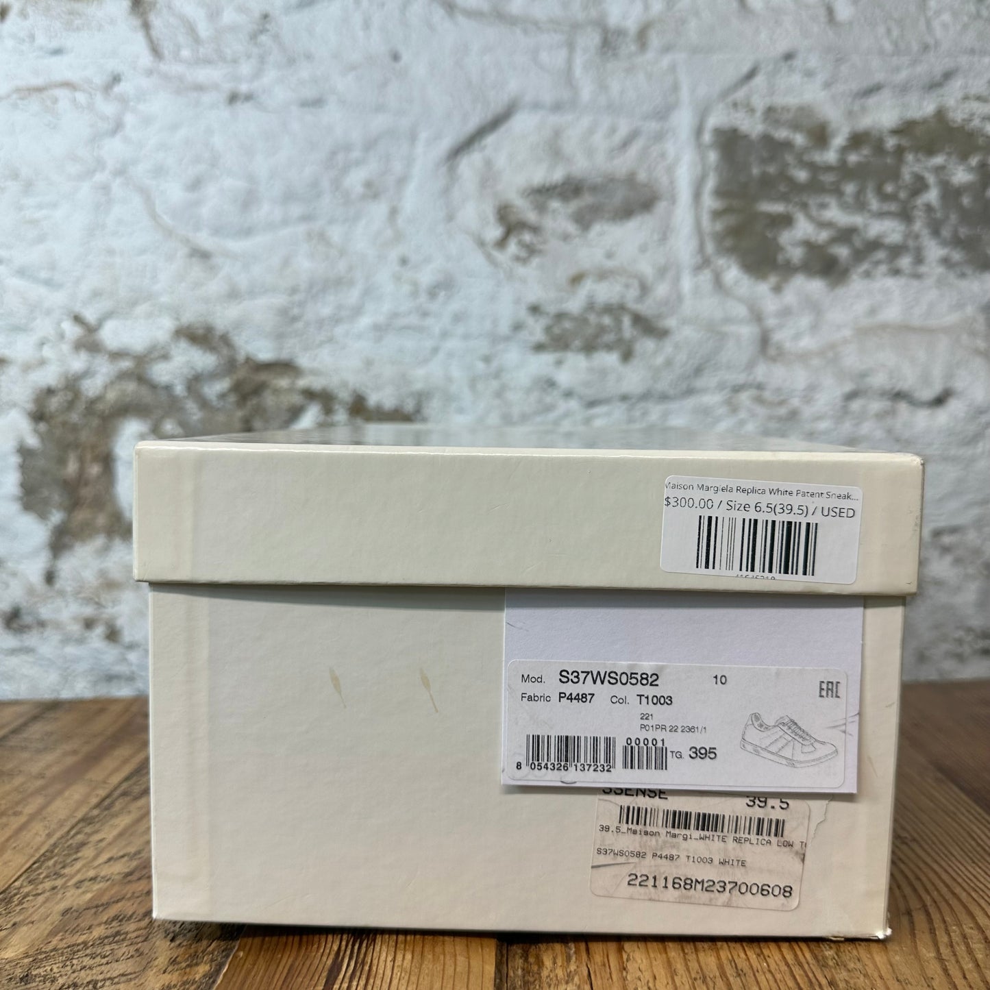 Maison Margiela Replica White Patent Sneaker Sz 6.5 (39.5)