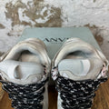 Lanvin Curb Black White Lace Gray Sneaker Sz 9 (42)