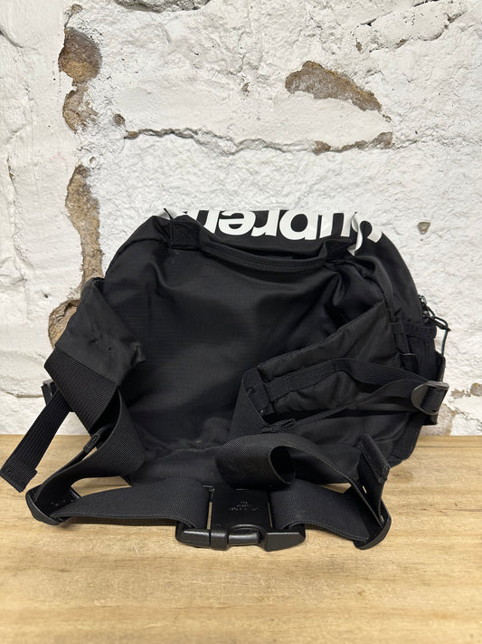 Supreme Black White Spellout Sidebag