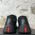 Prada Americas Cup Triple Black Leather Sneaker Sz 9.5