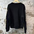 Amiri Cream Bone Sleeve Crewneck Black Sz L