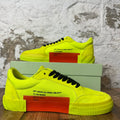 Off-White Black Arrow Neon Green Vulc Sneaker Sz 10 (43)