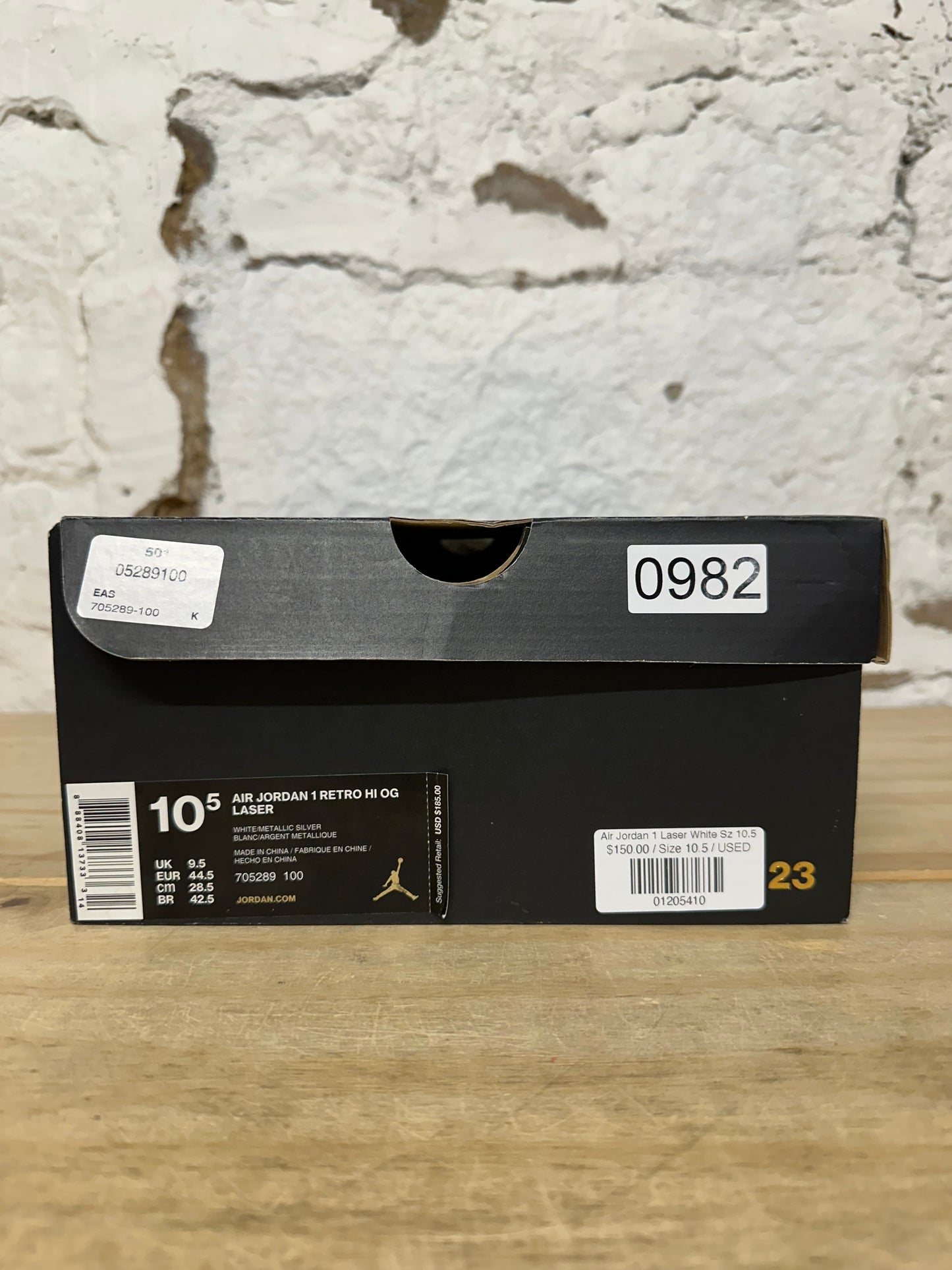 Air Jordan 1 High Laser White Sz 10.5