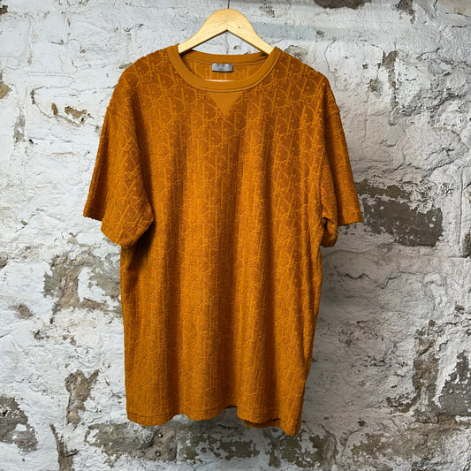 Dior Monogram Towel T-shirt Orange Sz XL