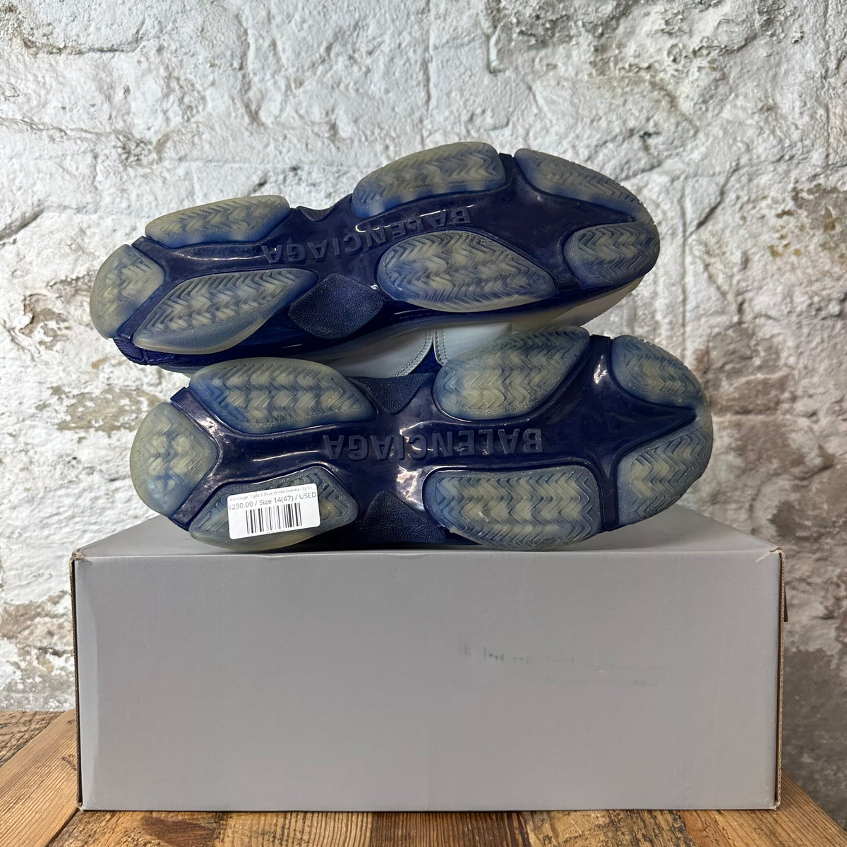 Balenciaga Triple S Blue White Sneaker Sz 14 (47)