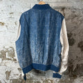 Amiri Logo Gradient Silk Blue Bomber Jacket Sz XL
