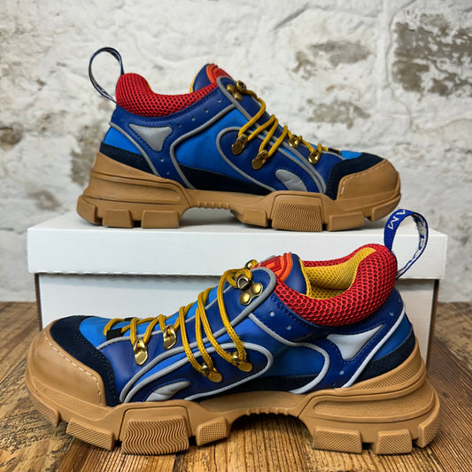 Gucci Flashtrek Red Blue Brown Boot Sneaker Sz 7