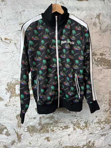 Palm Angels Multi Tree Logo Track Jacket Black Sz M