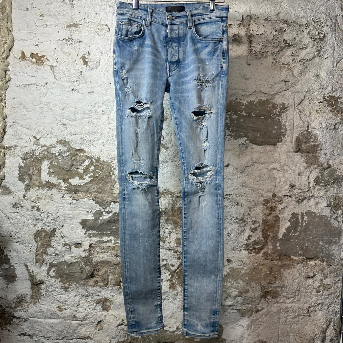 Amiri Distressed Blue Denim Jeans Sz 29