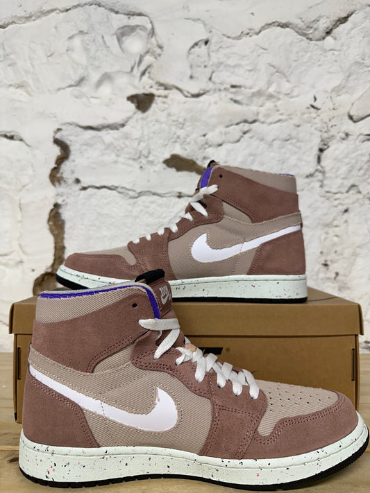 Air Jordan 1 Zoom CMFT Fossil Stone Sz 9 DS